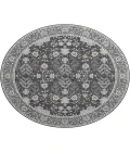 Dalyn Luxury Washable Hatay HY9 Charcoal 8' x 8' Round Rug