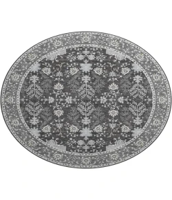 Dalyn Luxury Washable Hatay HY9 Charcoal 8' x 8' Round Rug