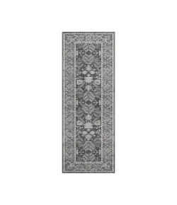 Dalyn Luxury Washable Hatay HY9 Charcoal 2'3" x 7'6" Runner Rug