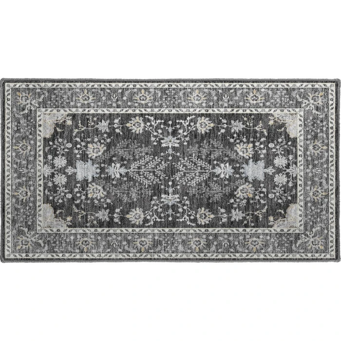Dalyn Luxury Washable Hatay HY9 Charcoal 1'8" x 2'6" Rug