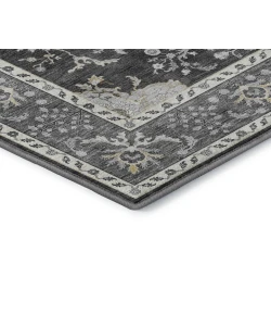 Dalyn Luxury Washable Hatay HY9 Charcoal 3' x 5' Rug