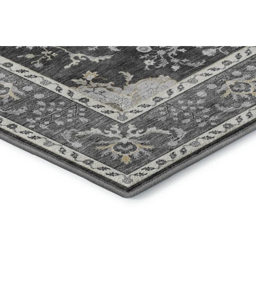 Dalyn Luxury Washable Hatay HY9 Charcoal 3' x 5' Rug