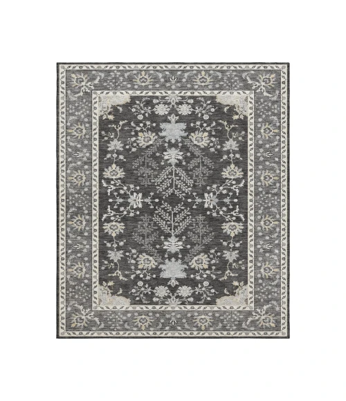 Dalyn Luxury Washable Hatay HY9 Charcoal 3' x 5' Rug