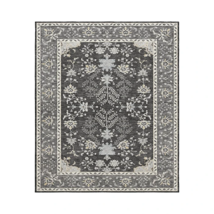 Dalyn Luxury Washable Hatay HY9 Charcoal 2'6" x 3'10" Rug