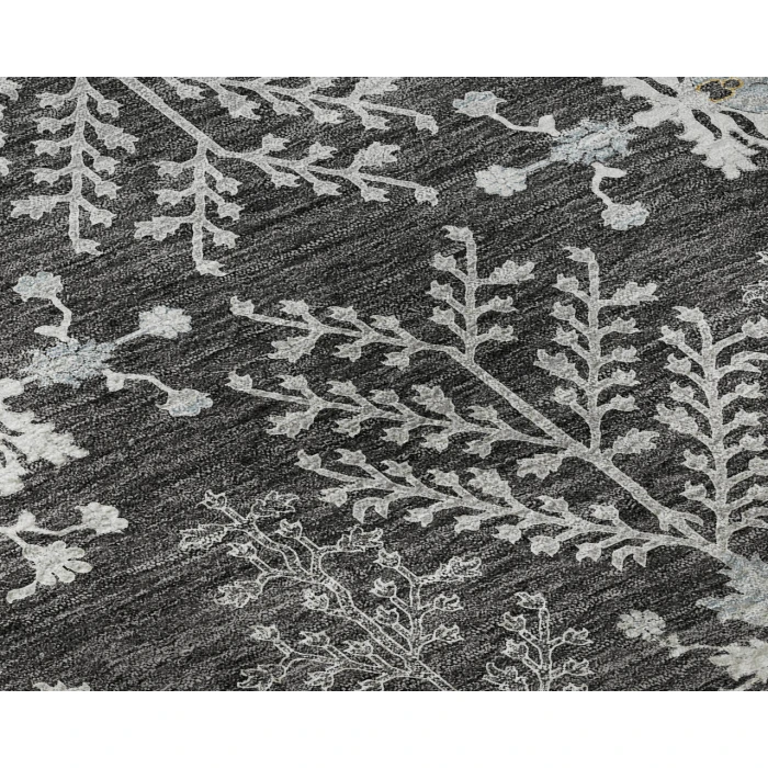 Dalyn Luxury Washable Hatay HY9 Charcoal 2'3" x 7'6" Runner Rug