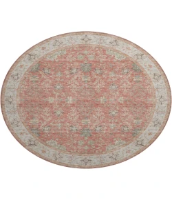 Dalyn Luxury Washable Hatay HY9 Coral 8' x 8' Round Rug