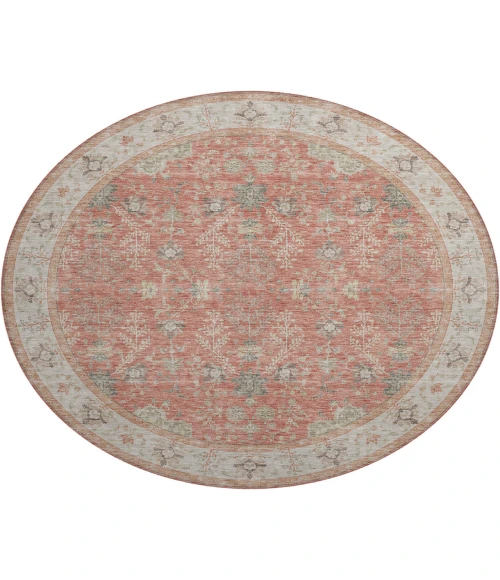 Dalyn Luxury Washable Hatay HY9 Coral 8' x 8' Round Rug