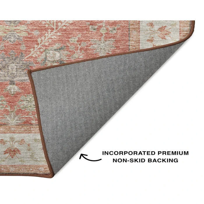 Dalyn Luxury Washable Hatay HY9 Coral 3' x 5' Rug