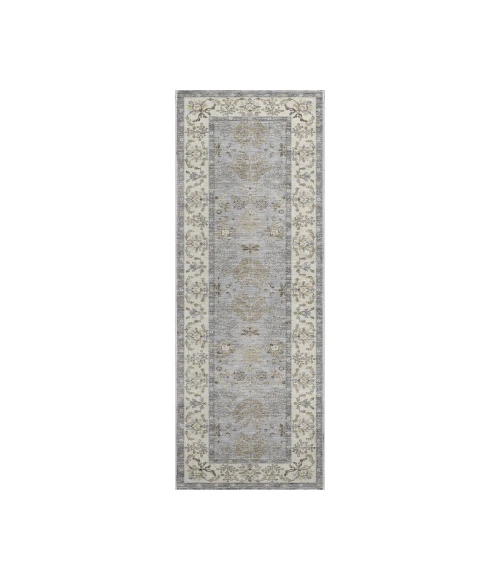 Dalyn Luxury Washable Hatay HY9 Gray 2'3" x 7'6" Runner Rug