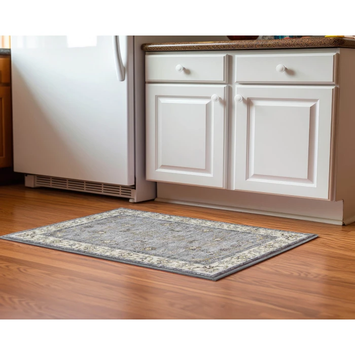 Dalyn Luxury Washable Hatay HY9 Gray 1'8" x 2'6" Rug