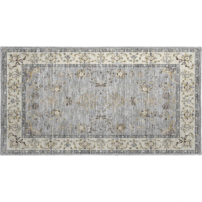 Dalyn Luxury Washable Hatay HY9 Gray 1'8" x 2'6" Rug