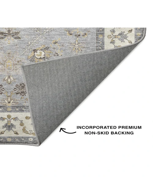 Dalyn Luxury Washable Hatay HY9 Gray 5' x 7'6" Rug