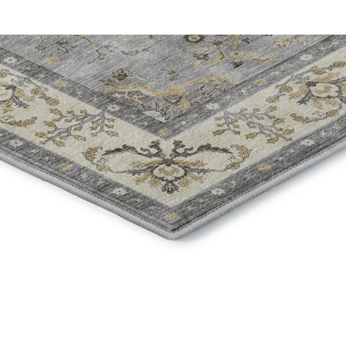 Dalyn Luxury Washable Hatay HY9 Gray 2'3" x 7'6" Runner Rug