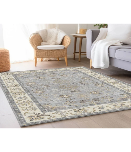 Dalyn Luxury Washable Hatay HY9 Gray 5' x 7'6" Rug