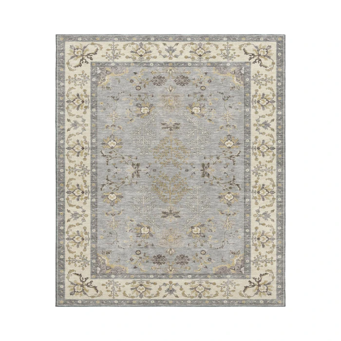 Dalyn Luxury Washable Hatay HY9 Gray 9' x 12' Rug