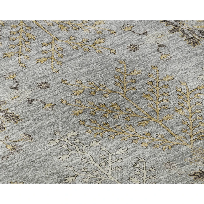 Dalyn Luxury Washable Hatay HY9 Gray 2'3" x 7'6" Runner Rug