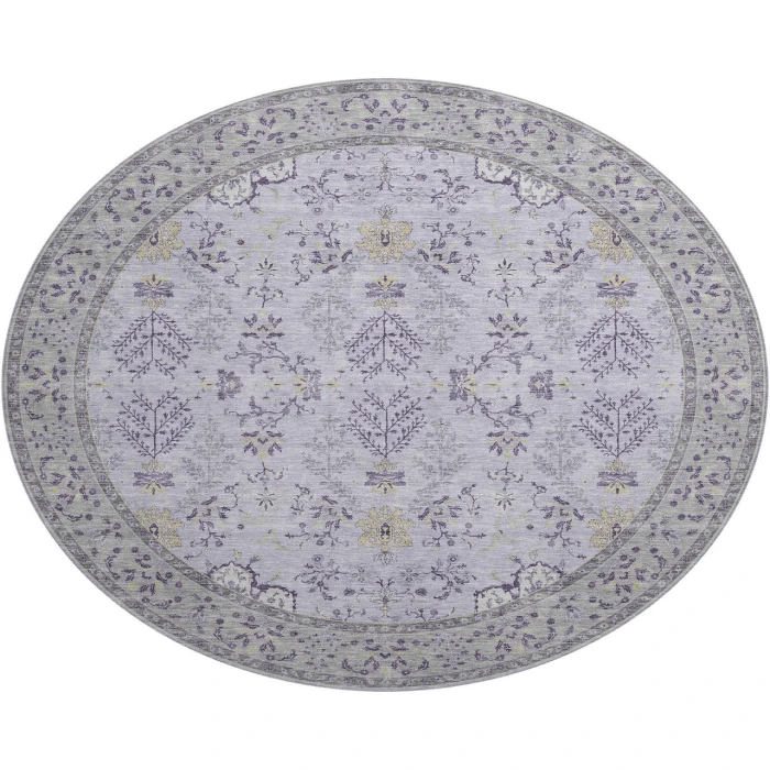 Dalyn Luxury Washable Hatay HY9 Lavender 8' x 8' Round Rug