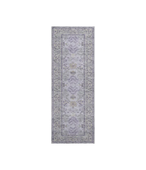 Dalyn Luxury Washable Hatay HY9 Lavender 2'3" x 7'6" Runner Rug