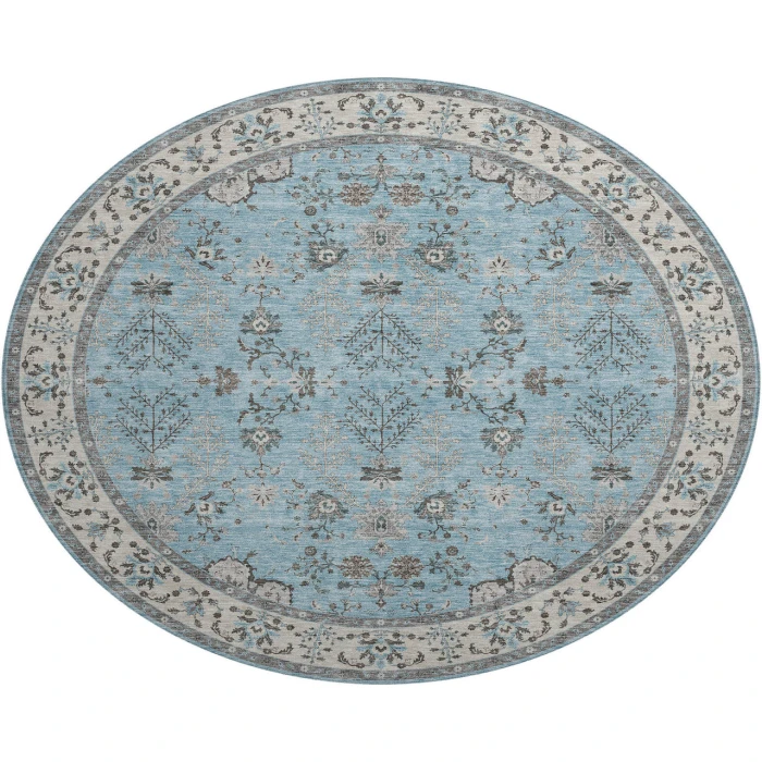 Dalyn Luxury Washable Hatay HY9 Sky 8' x 8' Round Rug