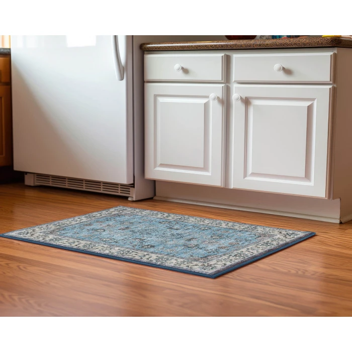 Dalyn Luxury Washable Hatay HY9 Sky 1'8" x 2'6" Rug