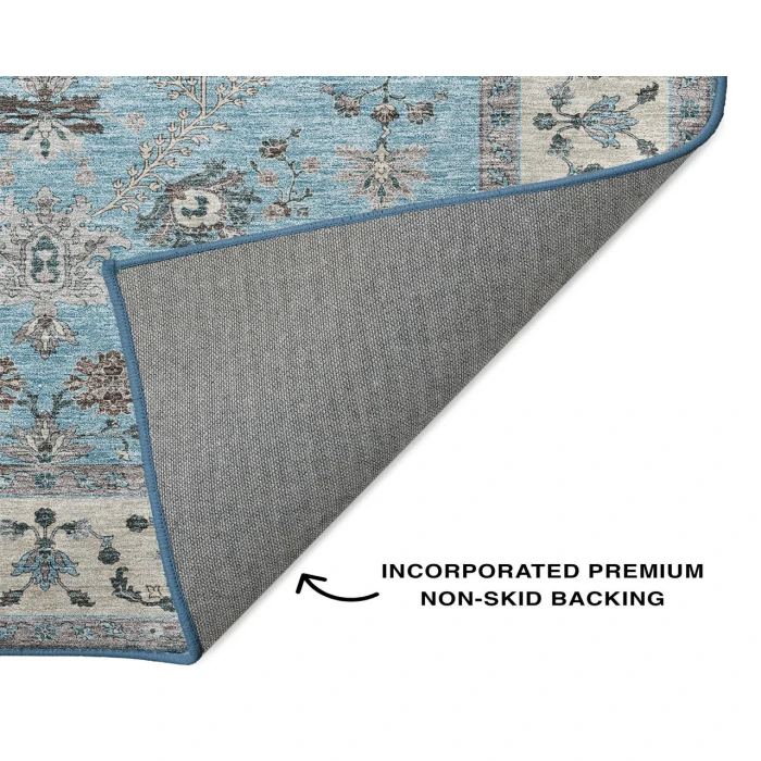 Dalyn Luxury Washable Hatay HY9 Sky 8' x 8' Round Rug