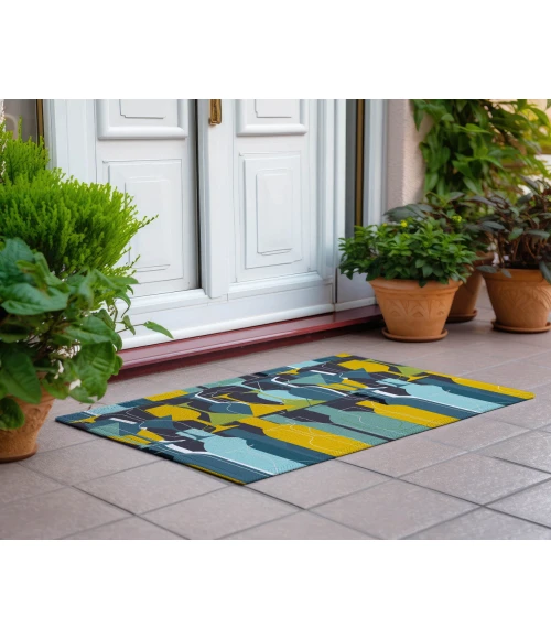 Dalyn Indoor/Outdoor Kendall KE13 Ink Washable 1'8" x 2'6" Rug