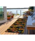 Dalyn Indoor/Outdoor Kendall KE2 Black Washable 2'3" x 7'6" Runner Rug
