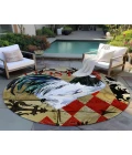 Dalyn Indoor/Outdoor Kendall KE3 Khaki Washable 8' x 8' Round Rug