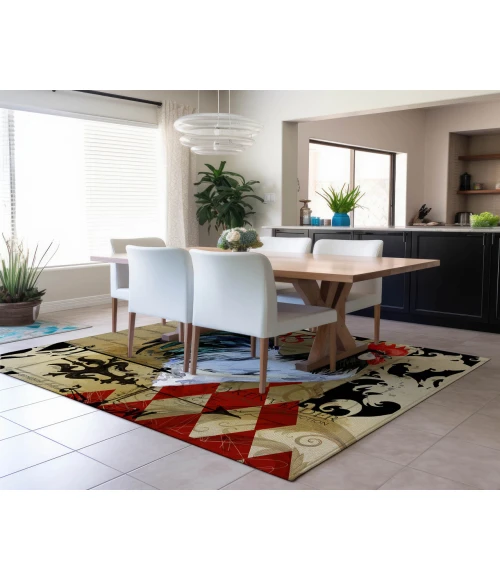 Dalyn Indoor/Outdoor Kendall KE3 Khaki Washable 5' x 7'6" Rug