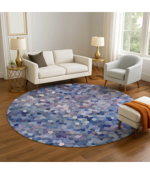 Dalyn Kaleidoscope Blue KL1 8ft. x 8ft. Rug
