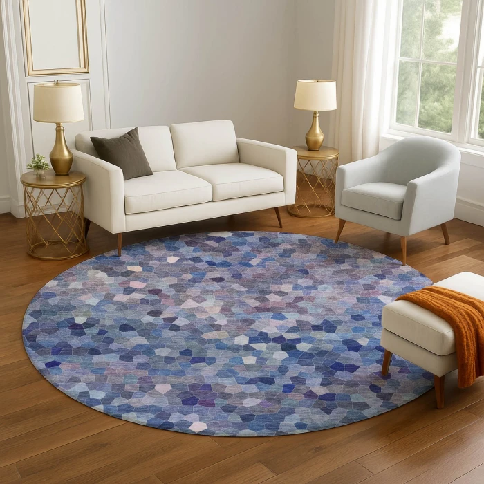 Dalyn Kaleidoscope Blue KL1 8ft. x 8ft. Rug