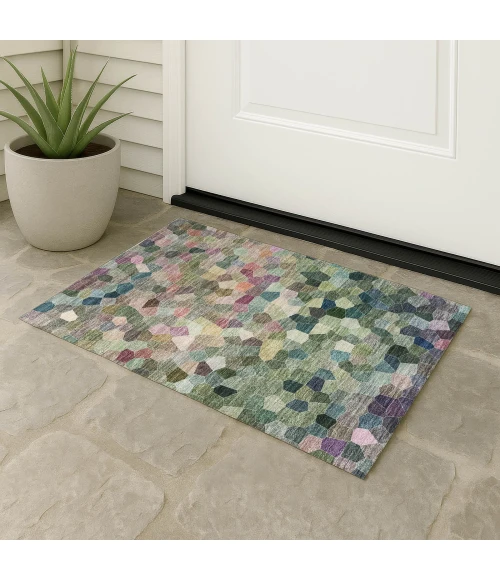 Dalyn Kaleidoscope Green KL1 1ft.8in. x 2ft.6in. Rug