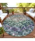 Dalyn Kaleidoscope Green KL1 8ft. x 8ft. Rug
