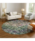 Dalyn Kaleidoscope Green KL1 8ft. x 8ft. Rug