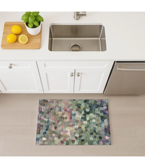 Dalyn Kaleidoscope Green KL1 1ft.8in. x 2ft.6in. Rug