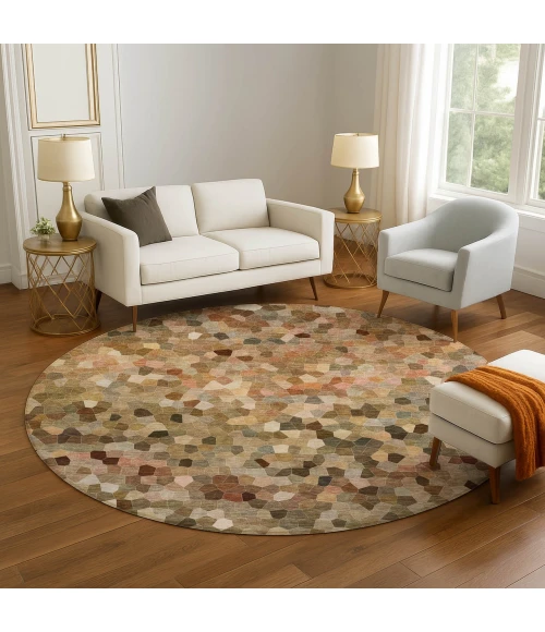 Dalyn Kaleidoscope Orange KL1 8ft. x 8ft. Rug