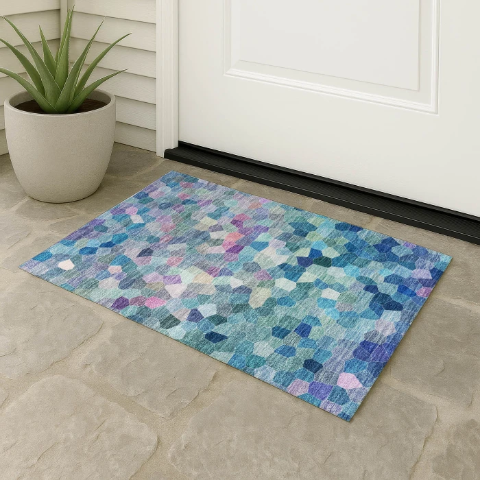Dalyn Kaleidoscope Teal KL1 1ft.8in. x 2ft.6in. Rug