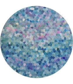 Dalyn Kaleidoscope Teal KL1 8ft. x 8ft. Rug