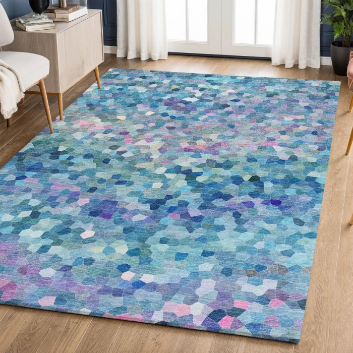 Dalyn Kaleidoscope Teal KL1 9ft. x 12ft. Rug