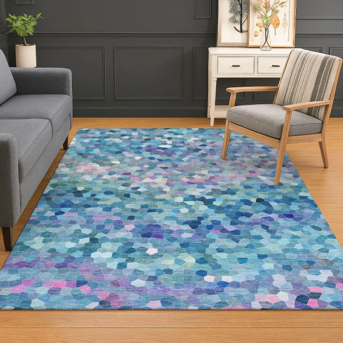 Dalyn Kaleidoscope Teal KL1 9ft. x 12ft. Rug