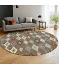Dalyn Kenner Brown KN10 8ft. x 8ft. Round Rug