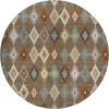 Dalyn Kenner Brown KN10 8ft. x 8ft. Round Rug