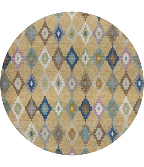 Dalyn Kenner Gold KN10 8ft. x 8ft. Round Rug