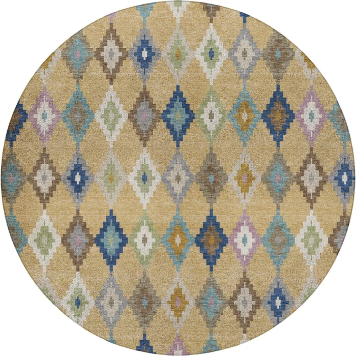 Dalyn Kenner Gold KN10 8ft. x 8ft. Round Rug