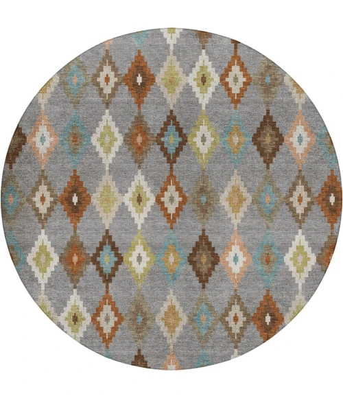Dalyn Kenner Gray KN10 8ft. x 8ft. Round Rug