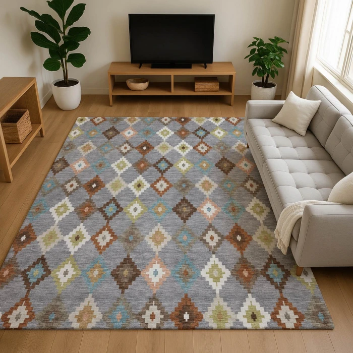 Dalyn Kenner Gray KN10 6ft.6in. x 9ft.6in. Rect. Rug
