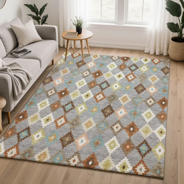 Dalyn Kenner Gray KN10 6ft.6in. x 9ft.6in. Rect. Rug