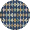 Dalyn Kenner Blue KN10 8ft. x 8ft. Round Rug