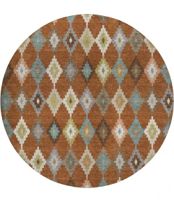 Dalyn Kenner Orange KN10 8ft. x 8ft. Round Rug
