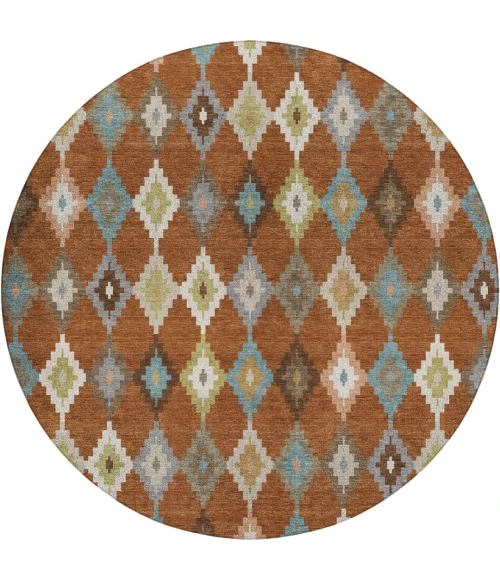 Dalyn Kenner Orange KN10 8ft. x 8ft. Round Rug